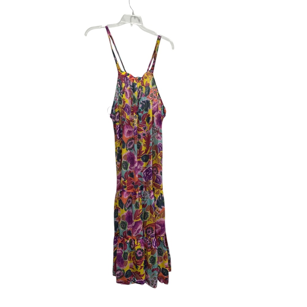 Anthropologie Printed Maxi Dress Cover Up Womens Medium Multi Color Strappy Back - Picture 3 of 12